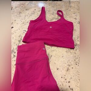 Lululemon Align Tank & Leggings Set — Ripened Raspberry — Size 6